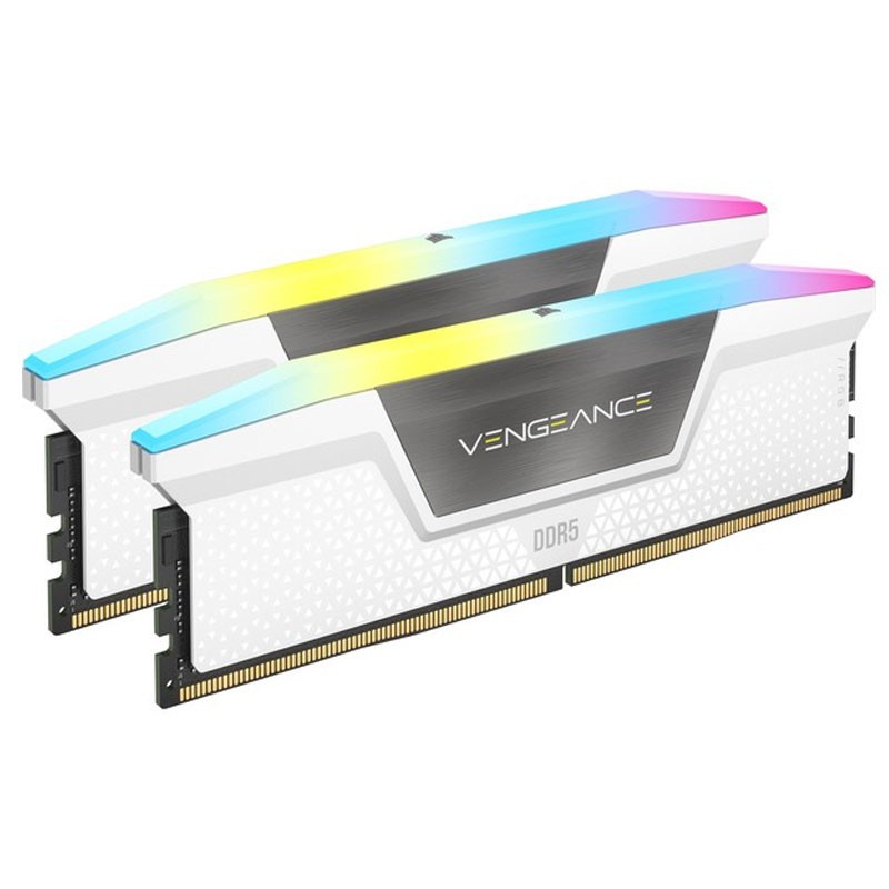 Memria RAM Corsair Vengeance RGB 32GB (2x16GB) DDR5-6000MHz CL36 Branca 1